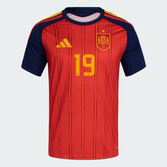 Maglia Ufficiale Casa Spagna 2026 Uomo LAMINE YAMAL #19 Maglia Ufficiale Casa Spagna 2026 Uomo LAMINE YAMAL #19