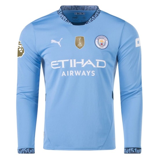 Maglia Casa a Maniche Lunghe Uomo RODRIGO Manchester City 2024/25 Maglia Casa a Maniche Lunghe Uomo RODRIGO Manchester City 2024/25