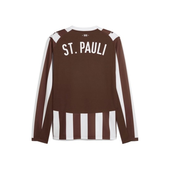 Maglia Home Manica Lunga FC St. Pauli 2025/26 Bambino Maglia Home Manica Lunga FC St. Pauli 2025/26 Bambino