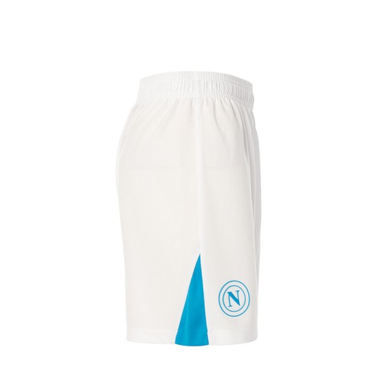 Pantaloncini Casa Napoli Donna 2024/25 - Bianco/Azzurro Pantaloncini Casa Napoli Donna 2024/25 - Bianco/Azzurro