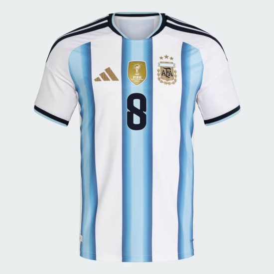 Maglia Ufficiale Casa Argentina 2026 Uomo E. FERNÁNDEZ #8 Maglia Ufficiale Casa Argentina 2026 Uomo E. FERNÁNDEZ #8