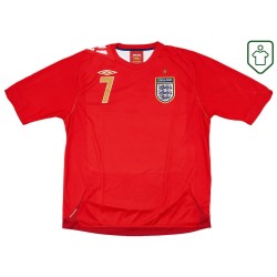 Maglia retrò Inghilterra 2006/08 trasferta da uomo Beckham #7 Maglia retrò Inghilterra 2006/08 trasferta da uomo Beckham #7