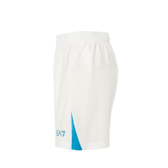 Pantaloncini Casa Napoli Donna 2024/25 - Bianco/Azzurro Pantaloncini Casa Napoli Donna 2024/25 - Bianco/Azzurro