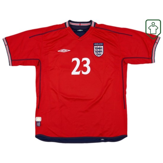 Maglia retrò Inghilterra 2002/04 trasferta da uomo Rooney #23 Maglia retrò Inghilterra 2002/04 trasferta da uomo Rooney #23