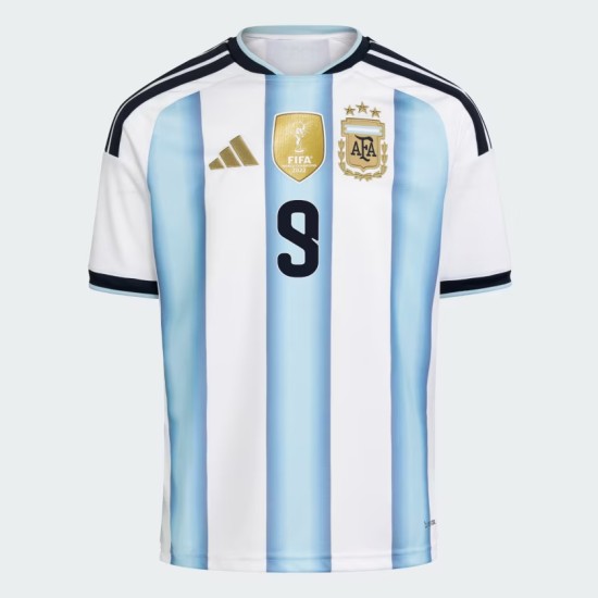 Maglia Ufficiale Casa Argentina 2026 Bambino J. ALVAREZ #9 Maglia Ufficiale Casa Argentina 2026 Bambino J. ALVAREZ #9
