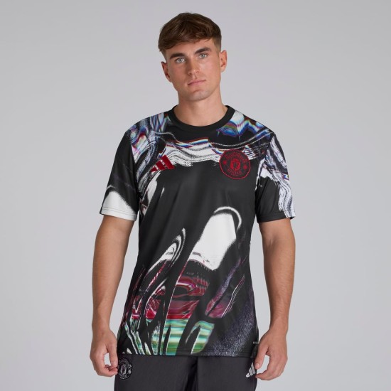 Donna Manchester United 2025/26 Terza Maglia Pre Match - Nero Donna Manchester United 2025/26 Terza Maglia Pre Match - Nero