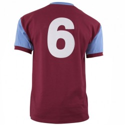 Maglia Retrò Prima Maglia Bobby Moore West Ham United Uomo 1958 #6 Maglia Retrò Prima Maglia Bobby Moore West Ham United Uomo 1958 #6