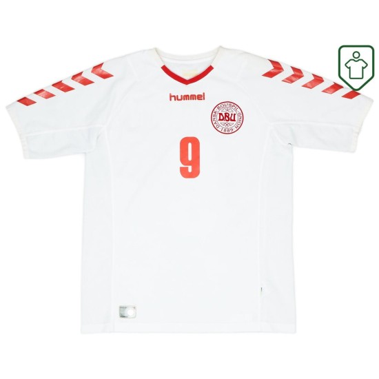 Maglia retrò Danimarca 2003/04 trasferta da uomo Tomasson #9 Maglia retrò Danimarca 2003/04 trasferta da uomo Tomasson #9