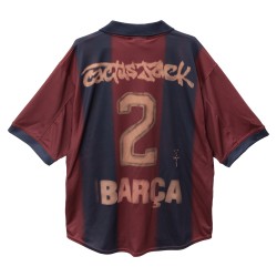 Maglia Uomo FC Barcelona X TRAVIS SCOTT Retro 2000/01 Home Scheletro Maglia Uomo FC Barcelona X TRAVIS SCOTT Retro 2000/01 Home Scheletro