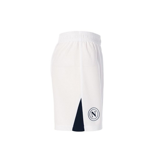 Pantaloncini Casa Napoli Bambino 2024/25 - Bianco/Blu Marino
