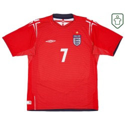 Maglia retrò Inghilterra 2004/06 trasferta da uomo Beckham #7 Maglia retrò Inghilterra 2004/06 trasferta da uomo Beckham #7