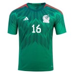 Hector Herrera #16 Messico Maglia Casa Coppa del Mondo 2022 Hector Herrera #16 Messico Maglia Casa Coppa del Mondo 2022