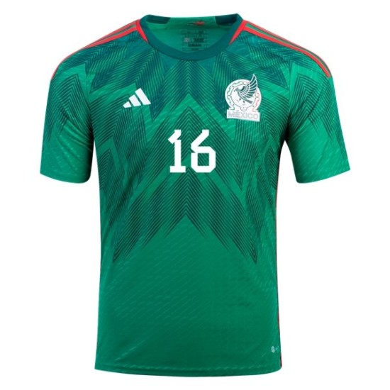 Hector Herrera #16 Messico Maglia Casa Coppa del Mondo 2022 Hector Herrera #16 Messico Maglia Casa Coppa del Mondo 2022
