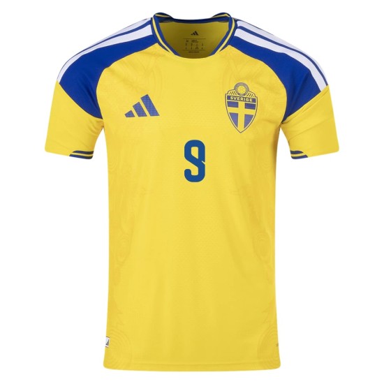 Maglia Autentica Home Svezia 2026 Donna ISAK #9 Maglia Autentica Home Svezia 2026 Donna ISAK #9