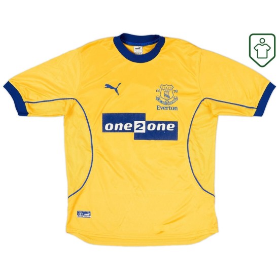 Maglia retrò trasferta uomo Everton 2000/01 Gascoigne #18 Maglia retrò trasferta uomo Everton 2000/01 Gascoigne #18