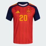 Maglia Ufficiale Casa Spagna 2026 Bambino PEDRI #20 Maglia Ufficiale Casa Spagna 2026 Bambino PEDRI #20