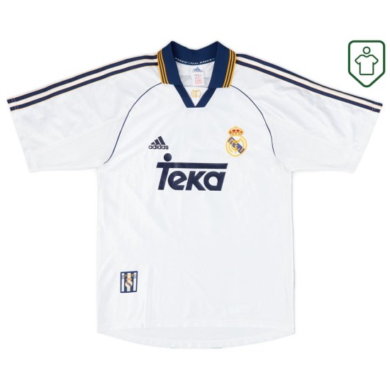 Uomo Maglia retro casa Real Madrid 2001 Raul #7 Uomo Maglia retro casa Real Madrid 2001 Raul #7