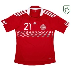 Maglia retrò Danimarca 2010/11 casa da uomo Eriksen #21 Maglia retrò Danimarca 2010/11 casa da uomo Eriksen #21