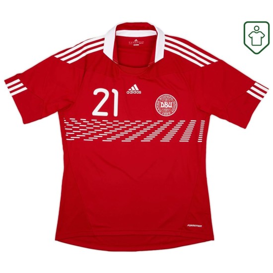 Maglia retrò Danimarca 2010/11 casa da uomo Eriksen #21 Maglia retrò Danimarca 2010/11 casa da uomo Eriksen #21