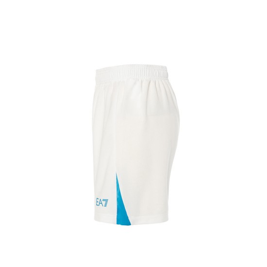 Pantaloncini Casa Napoli Bambino 2024/25 - Bianco/Azzurro