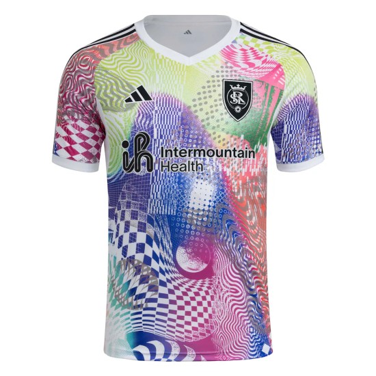 Maglia Terza Pre Partita Bianca Bambino Real Salt Lake 2025 Maglia Terza Pre Partita Bianca Bambino Real Salt Lake 2025
