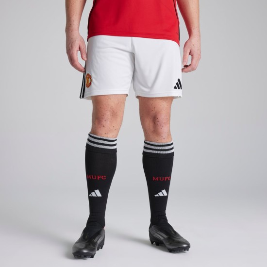 Bambino Manchester United 2025/26 Pantaloncini Casa - Bianco