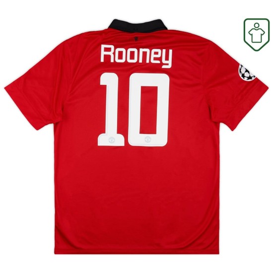 Maglia retrò casa Champions League uomo Manchester United 2013/14 Rooney #10 Maglia retrò casa Champions League uomo Manchester United 2013/14 Rooney #10