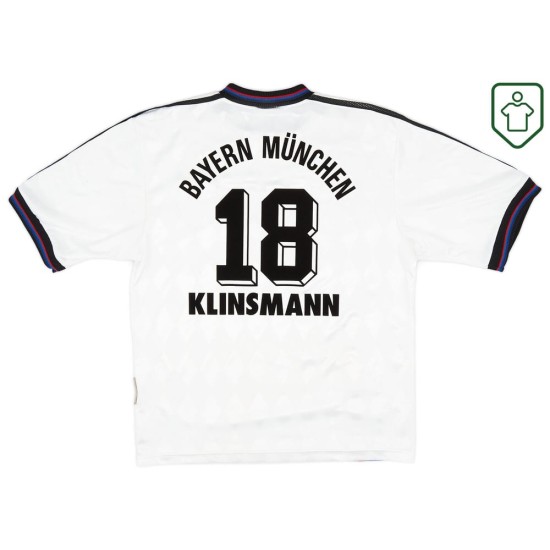 Maglia retrò Bayern Monaco 1996/98 Trasferta Uomo Klinsmann #18 Maglia retrò Bayern Monaco 1996/98 Trasferta Uomo Klinsmann #18