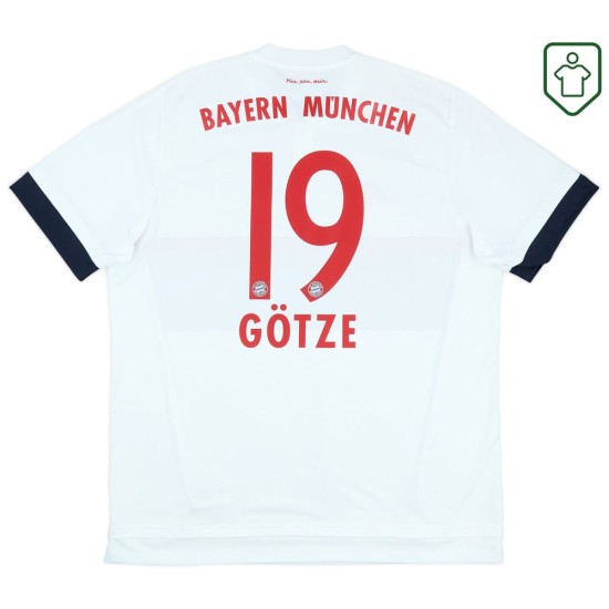 Maglia retrò Bayern Monaco 2015/16 Trasferta Uomo Götze #19 Maglia retrò Bayern Monaco 2015/16 Trasferta Uomo Götze #19