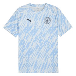 Uomo Manchester City 2025/26 Terza Maglia Pre Gara - Blu