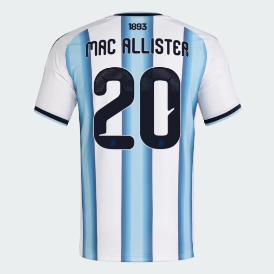Maglia Ufficiale Casa Argentina 2026 Uomo MAC ALLISTER #20 Maglia Ufficiale Casa Argentina 2026 Uomo MAC ALLISTER #20