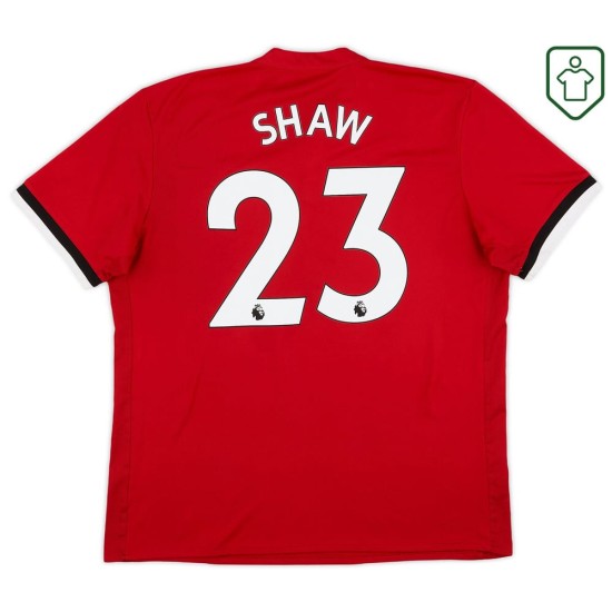 Maglia retrò casa uomo Manchester United 2017/18 Shaw #23 Maglia retrò casa uomo Manchester United 2017/18 Shaw #23