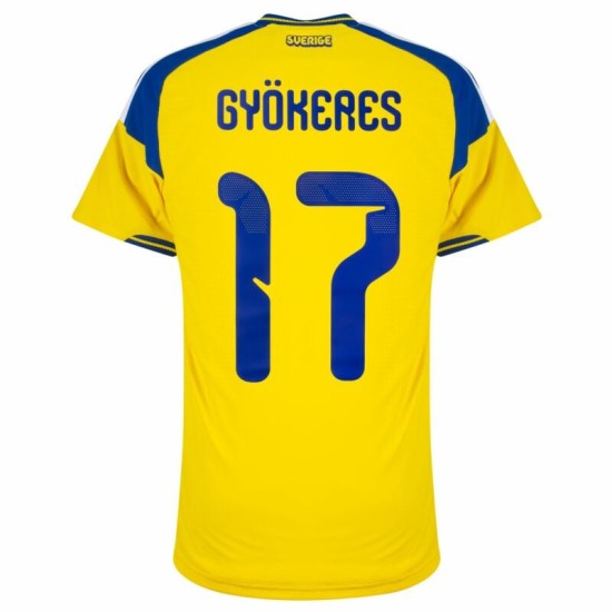 Bambino Maglia Svezia 2026 Home Autentica Coppa del Mondo GYÖKERES #17 Bambino Maglia Svezia 2026 Home Autentica Coppa del Mondo GYÖKERES #17