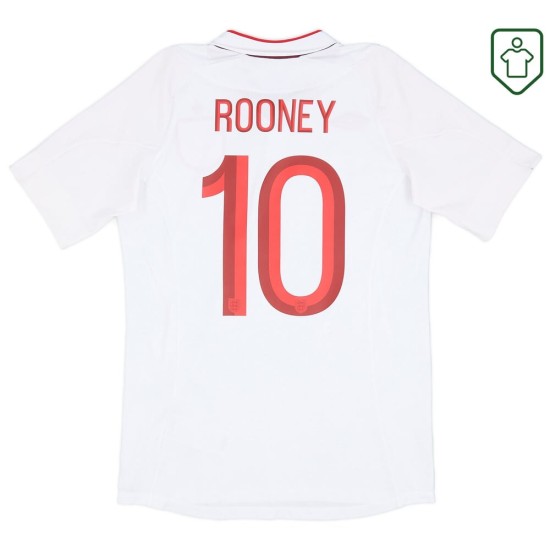 Maglia retrò Inghilterra 2012/13 casa da uomo Rooney #10 Maglia retrò Inghilterra 2012/13 casa da uomo Rooney #10