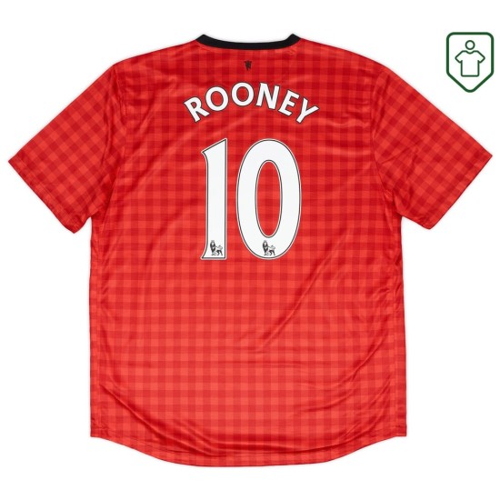 Maglia retrò casa uomo Manchester United 2012/13 Rooney #10 Maglia retrò casa uomo Manchester United 2012/13 Rooney #10