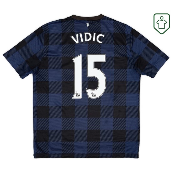 Maglia retrò trasferta uomo Manchester United 2013/14 Vidic #15 Maglia retrò trasferta uomo Manchester United 2013/14 Vidic #15