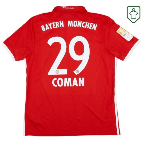 Maglia retrò Bayern Monaco 2016/17 Casa Uomo Coman #29 Maglia retrò Bayern Monaco 2016/17 Casa Uomo Coman #29