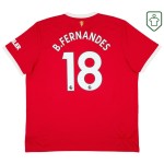 Maglia retrò casa uomo Manchester United 2021/22 B. Fernandes #18 Maglia retrò casa uomo Manchester United 2021/22 B. Fernandes #18
