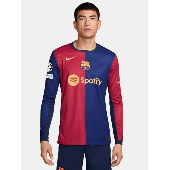Maglia Casalinga a Maniche Lunghe UCL Uomo FC Barcelona 2024/25
