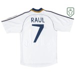 Uomo Maglia retro casa Real Madrid 2001 Raul #7 Uomo Maglia retro casa Real Madrid 2001 Raul #7