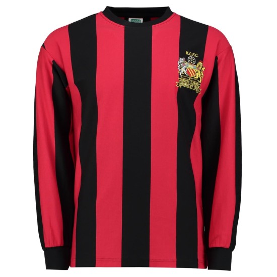Maglia retrò manica lunga uomo Manchester City finale FA Cup 1969 Maglia retrò manica lunga uomo Manchester City finale FA Cup 1969