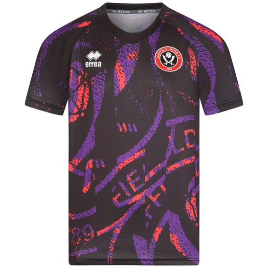 Maglia Riscaldamento Terza Bambino Sheffield United 2025/26 - Viola Scuro Maglia Riscaldamento Terza Bambino Sheffield United 2025/26 - Viola Scuro