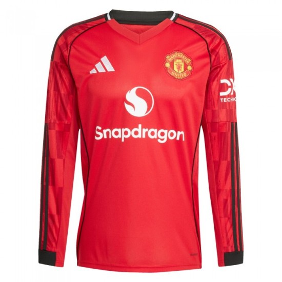 Maglia Casa Manica Lunga Manchester United 2025/26 Bambino Maglia Casa Manica Lunga Manchester United 2025/26 Bambino