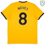Maglia retrò casa uomo Wolverhampton Wanderers 2018/19 Neves #8 Maglia retrò casa uomo Wolverhampton Wanderers 2018/19 Neves #8
