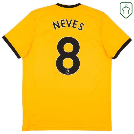 Maglia retrò casa uomo Wolverhampton Wanderers 2018/19 Neves #8 Maglia retrò casa uomo Wolverhampton Wanderers 2018/19 Neves #8