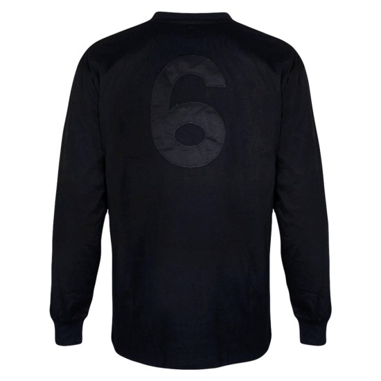 Maglia retrò blackout maniche lunghe Inghilterra 1966 #6 da uomo Maglia retrò blackout maniche lunghe Inghilterra 1966 #6 da uomo