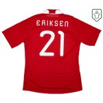 Maglia retrò Danimarca 2010/11 casa da uomo Eriksen #21 Maglia retrò Danimarca 2010/11 casa da uomo Eriksen #21