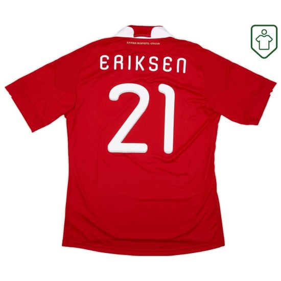 Maglia retrò Danimarca 2010/11 casa da uomo Eriksen #21 Maglia retrò Danimarca 2010/11 casa da uomo Eriksen #21