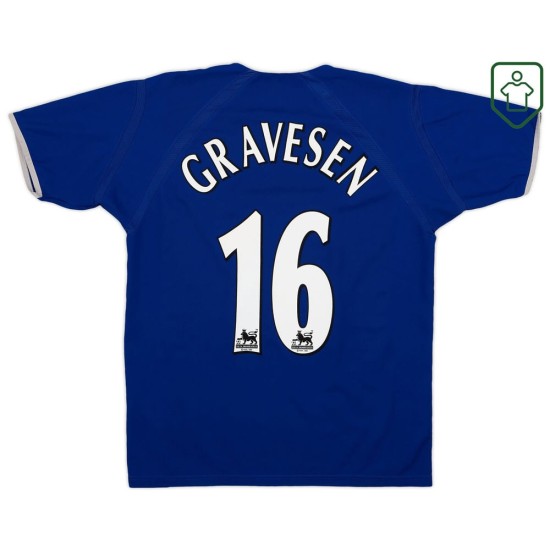 Maglia retrò casa uomo Everton 2003/04 Gravesen #16 Maglia retrò casa uomo Everton 2003/04 Gravesen #16