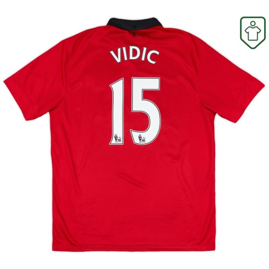 Maglia retrò casa uomo Manchester United 2013/14 Vidic #15 Maglia retrò casa uomo Manchester United 2013/14 Vidic #15